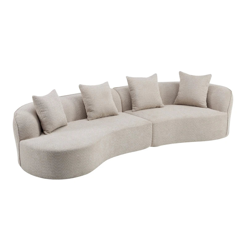 Christopher Knight Home - Linda Stoff-Ecksofa mit Rundung
