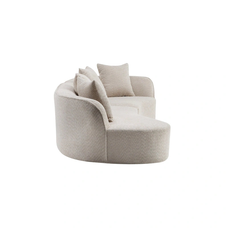 Christopher Knight Home - Linda Stoff-Ecksofa mit Rundung