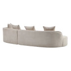 Christopher Knight Home - Linda Stoff-Ecksofa mit Rundung