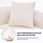 Luxuriöses Chenille-Stoffsofa, 4-Sitzer modulares geschwungenes Ecksofa