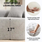 Luxuriöses Chenille-Stoffsofa, 4-Sitzer modulares geschwungenes Ecksofa
