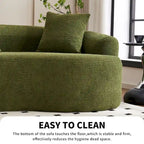 Luxuriöses Chenille-Stoffsofa, 4-Sitzer modulares geschwungenes Ecksofa