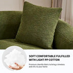 Luxuriöses Chenille-Stoffsofa, 4-Sitzer modulares geschwungenes Ecksofa