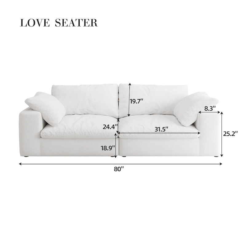 Großes modulares Cloud-Sofa Daunensofa als Schlafsofa für Wohnzimmer