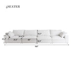 Großes modulares Cloud-Sofa Daunensofa als Schlafsofa für Wohnzimmer