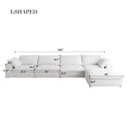 Großes modulares Cloud-Sofa Daunensofa als Schlafsofa für Wohnzimmer