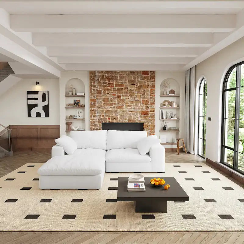Großes modulares Cloud-Sofa Daunensofa als Schlafsofa für Wohnzimmer