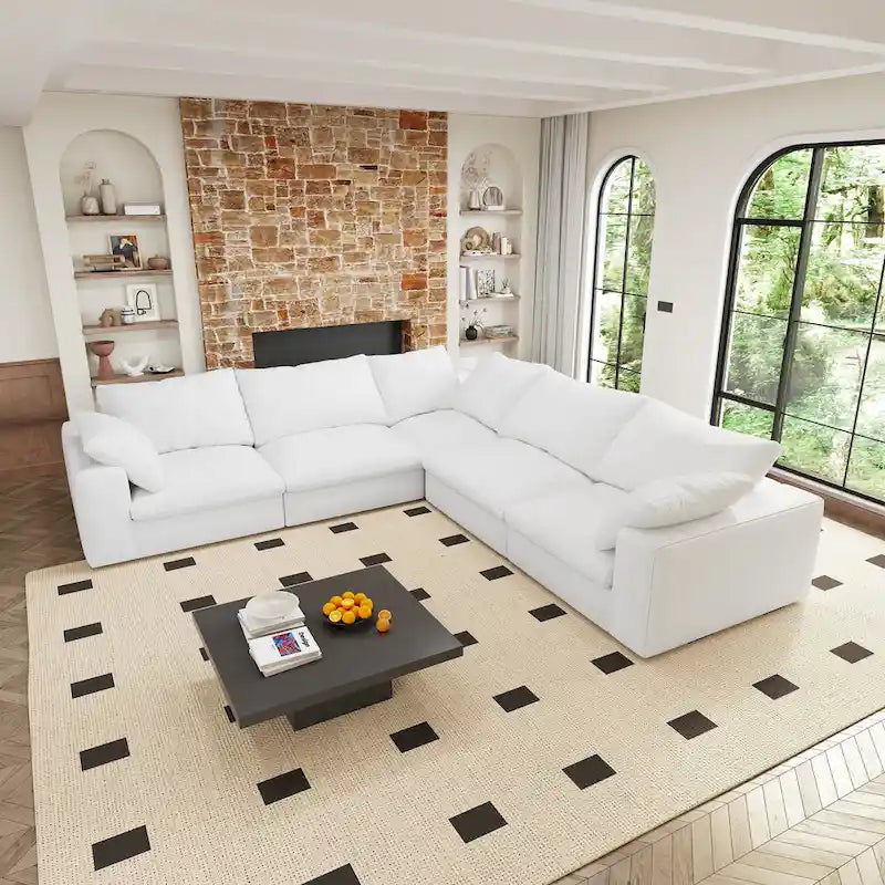 Großes modulares Cloud-Sofa Daunensofa als Schlafsofa für Wohnzimmer