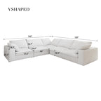 Großes modulares Cloud-Sofa Daunensofa als Schlafsofa für Wohnzimmer