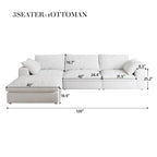 Großes modulares Cloud-Sofa Daunensofa als Schlafsofa für Wohnzimmer