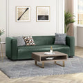 Grünes PU 3-Sitzer Sofa 203 cm Tuxedo Design Zeitgenössische Beine aus Birkenholz
