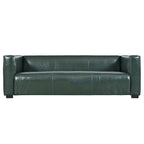 Grünes PU 3-Sitzer Sofa 203 cm Tuxedo Design Zeitgenössische Beine aus Birkenholz