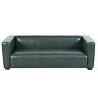 Grünes PU 3-Sitzer Sofa 203 cm Tuxedo Design Zeitgenössische Beine aus Birkenholz