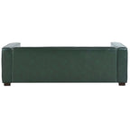 Grünes PU 3-Sitzer Sofa 203 cm Tuxedo Design Zeitgenössische Beine aus Birkenholz