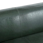 Grünes PU 3-Sitzer Sofa 203 cm Tuxedo Design Zeitgenössische Beine aus Birkenholz