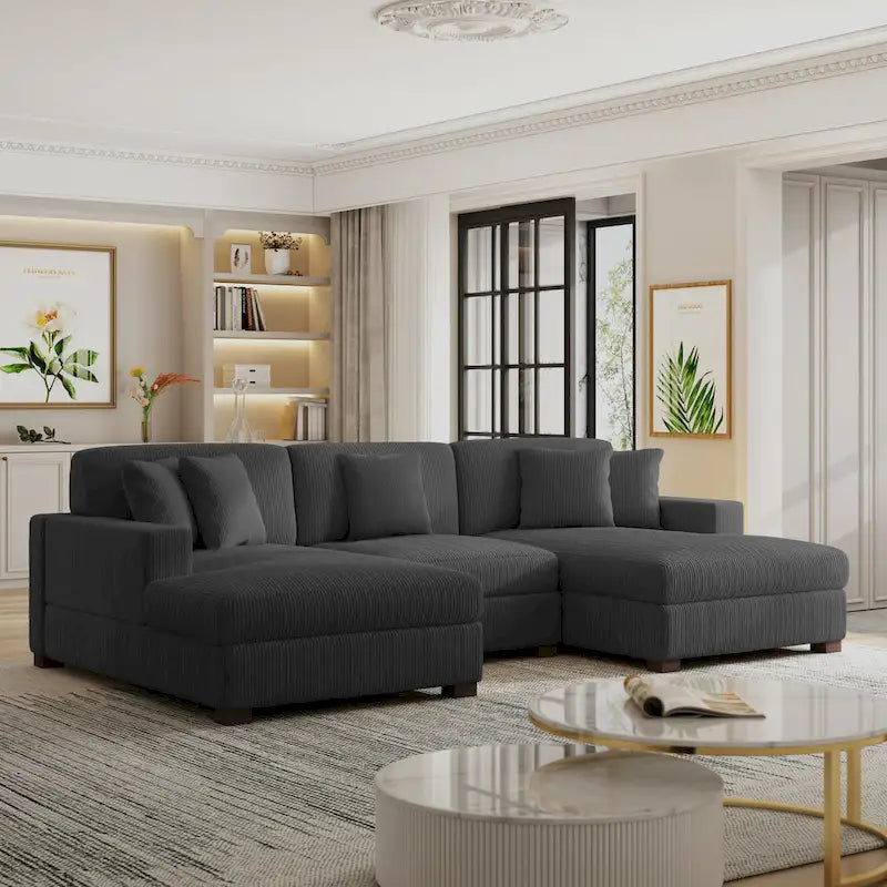 Modernes, überdimensioniertes, modulares Sofa-Set mit Kissen
