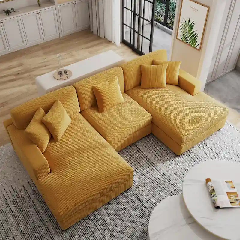 Modernes, überdimensioniertes, modulares Sofa-Set mit Kissen
