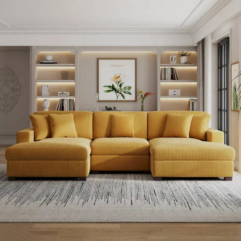 Modernes, überdimensioniertes, modulares Sofa-Set mit Kissen
