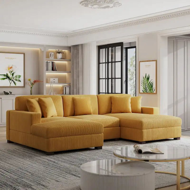 Modernes, überdimensioniertes, modulares Sofa-Set mit Kissen