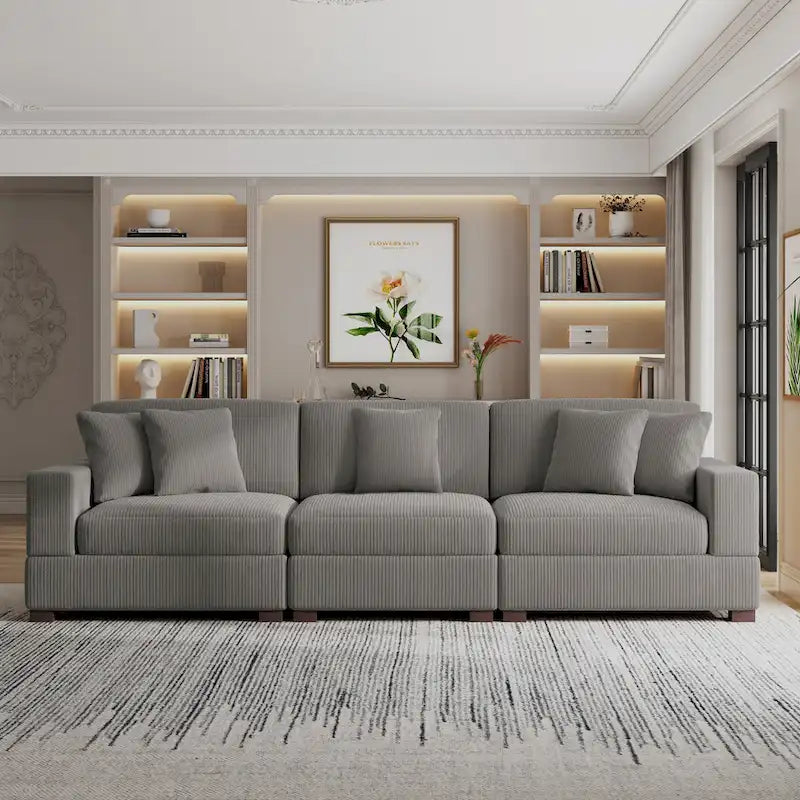 Modernes, überdimensioniertes, modulares Sofa-Set mit Kissen