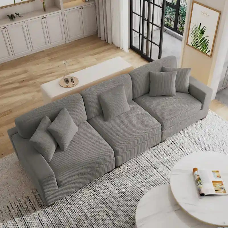 Modernes, überdimensioniertes, modulares Sofa-Set mit Kissen