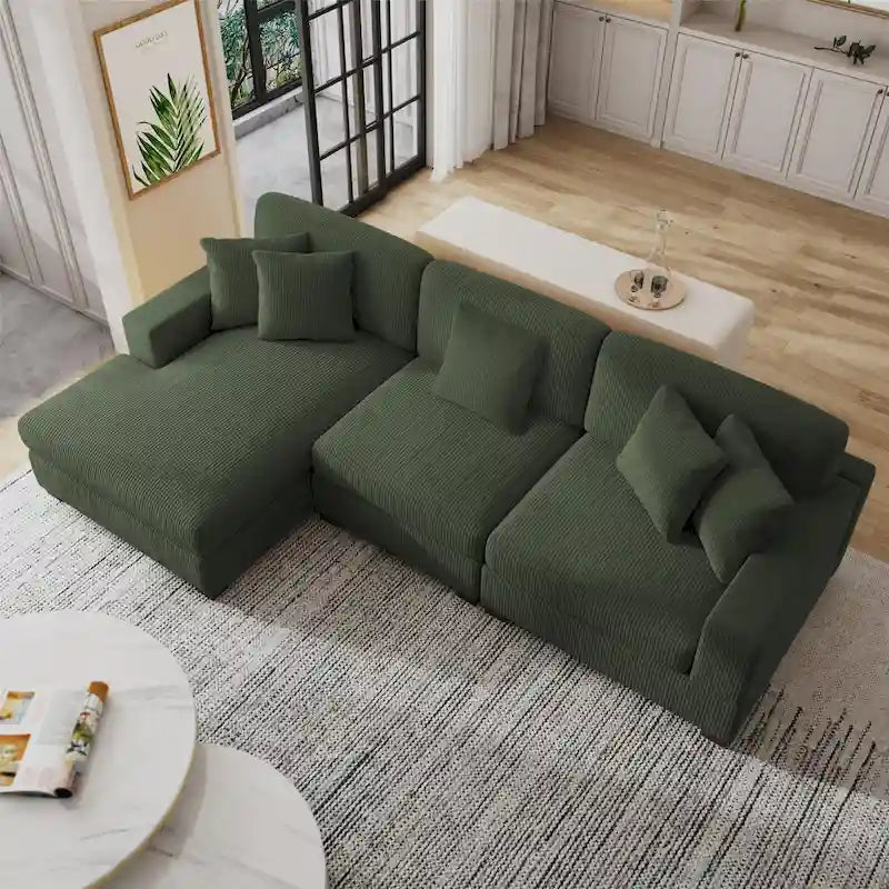 Modernes, überdimensioniertes, modulares Sofa-Set mit Kissen