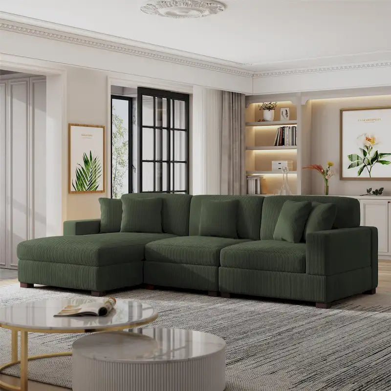 Modernes, überdimensioniertes, modulares Sofa-Set mit Kissen