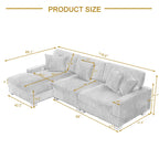 Modernes, überdimensioniertes, modulares Sofa-Set mit Kissen