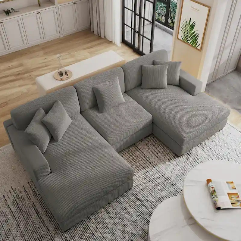 Modernes, überdimensioniertes, modulares Sofa-Set mit Kissen