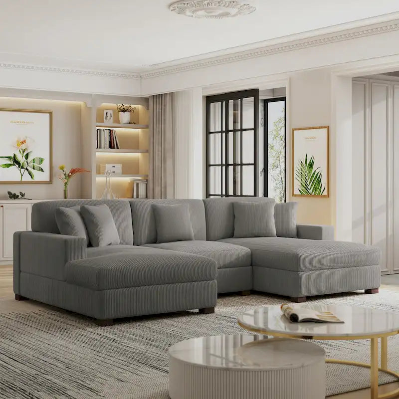 Modernes, überdimensioniertes, modulares Sofa-Set mit Kissen