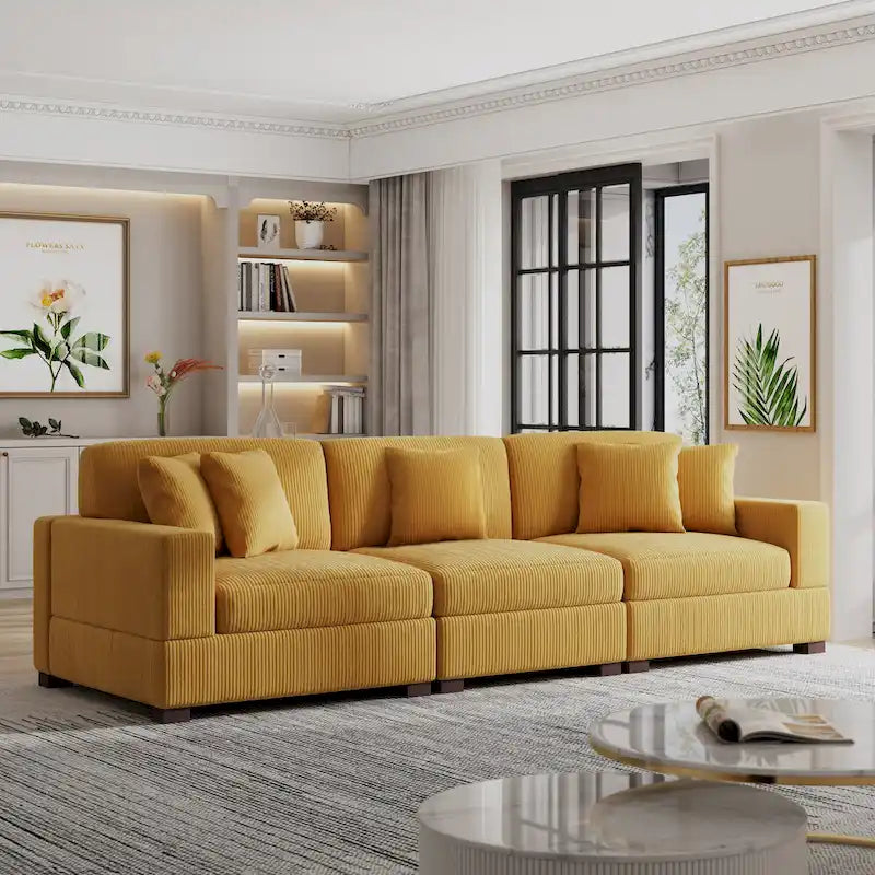 Modernes, überdimensioniertes, modulares Sofa-Set mit Kissen