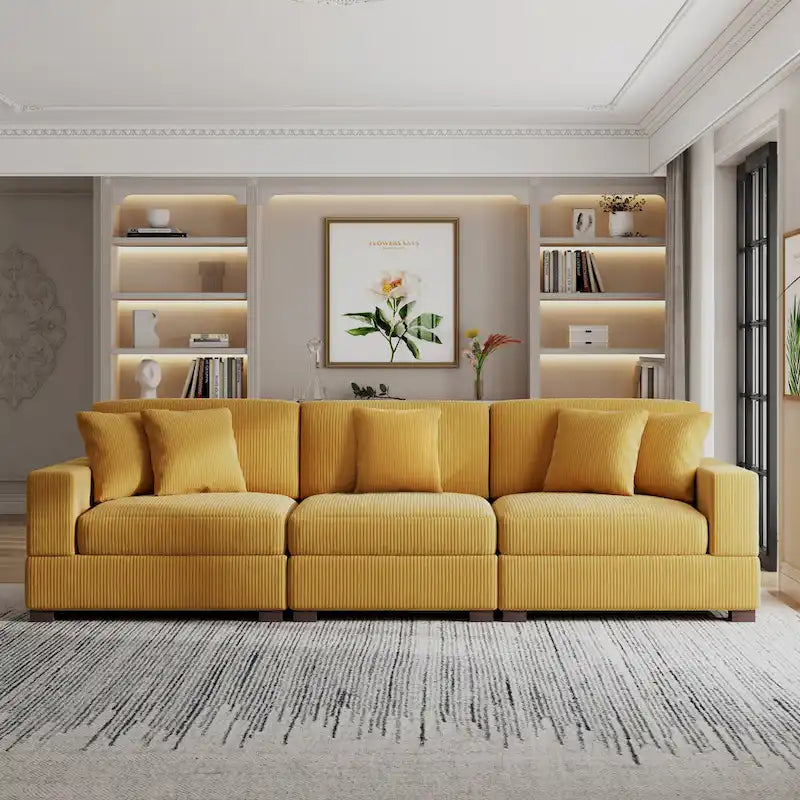 Modernes, überdimensioniertes, modulares Sofa-Set mit Kissen
