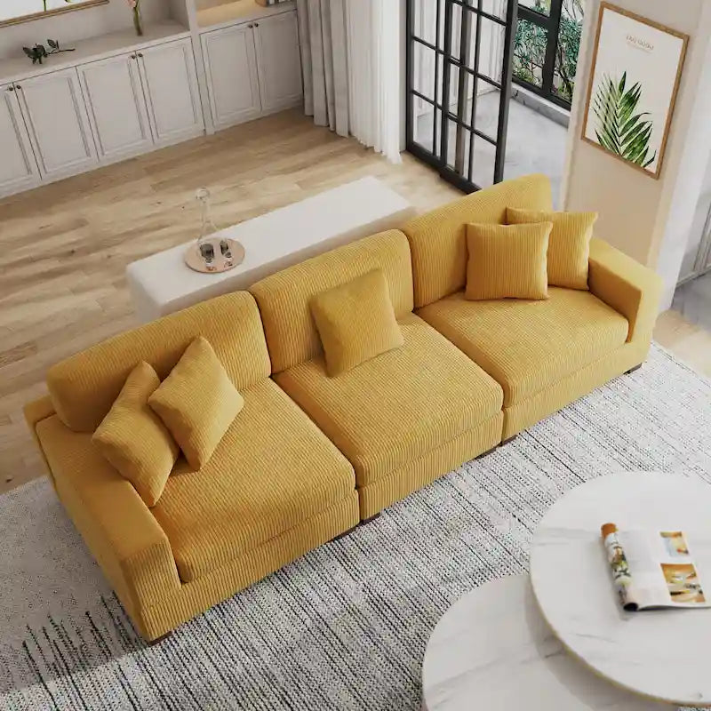Modernes, überdimensioniertes, modulares Sofa-Set mit Kissen