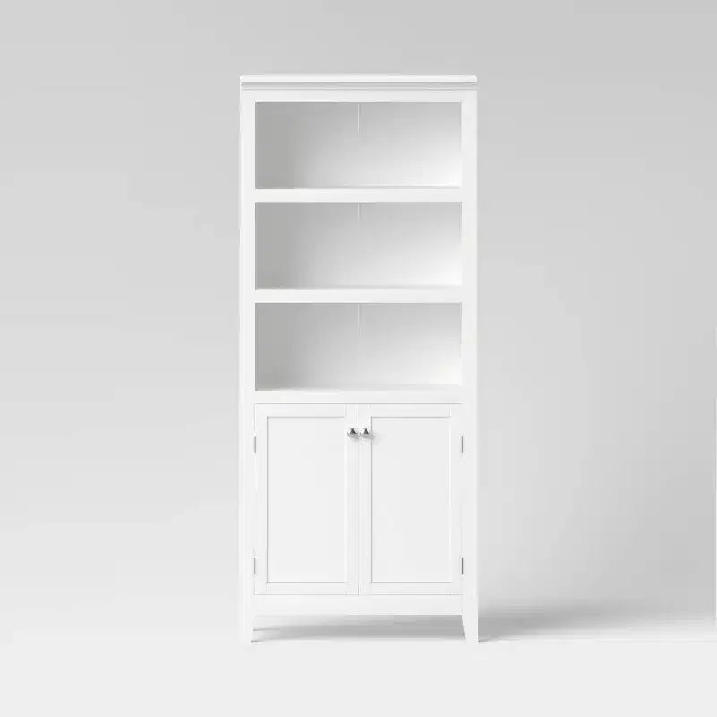 183 cm hohes Bücherregal mit 5 Ablagen und Türen