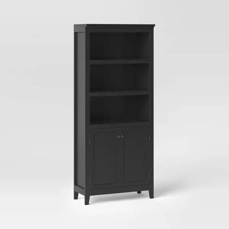 183 cm hohes Bücherregal mit 5 Ablagen und Türen
