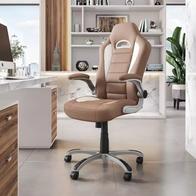 Sport Race Chefsessel: Ergonomisch, drehbar, verstellbare Armlehnen, PU-Leder