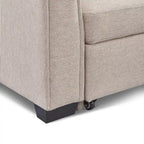 Gestepptes Ecksofa mit Récamiere und Schlaffunktion mit Stauraum