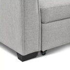 Gestepptes Ecksofa mit Récamiere und Schlaffunktion mit Stauraum