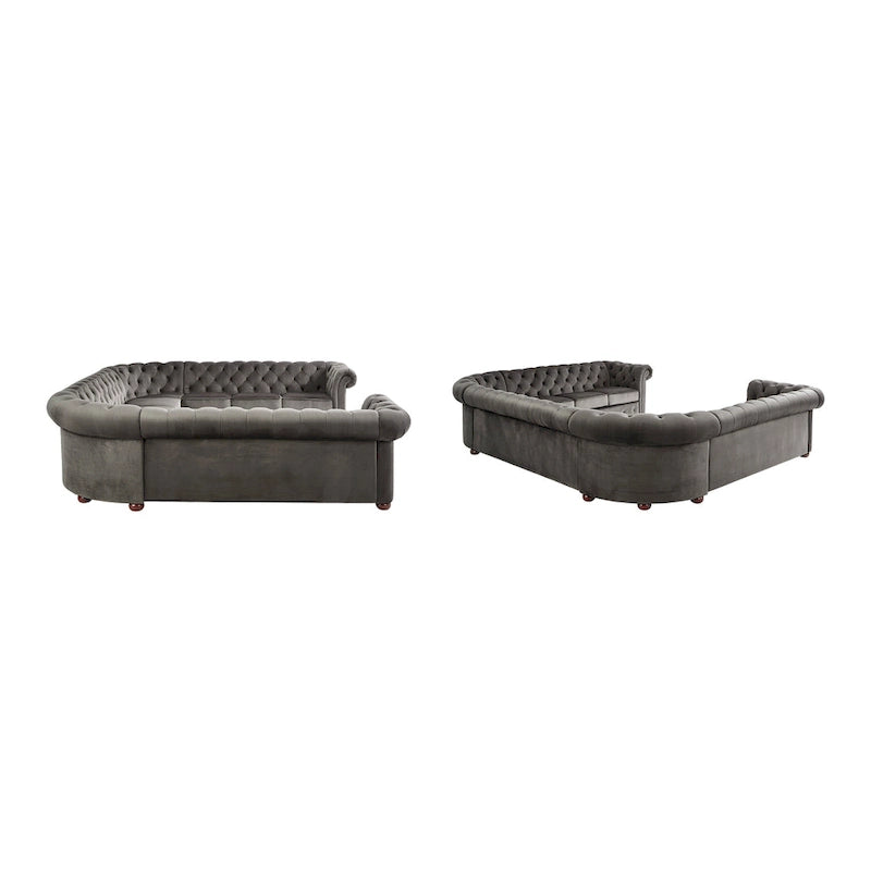 Danzig 11-Sitzer U-förmiges Chesterfield-Ecksofa