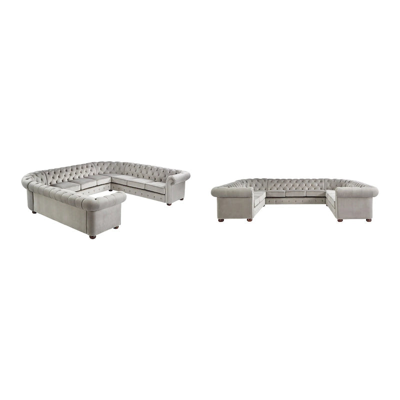 Danzig 11-Sitzer U-förmiges Chesterfield-Ecksofa