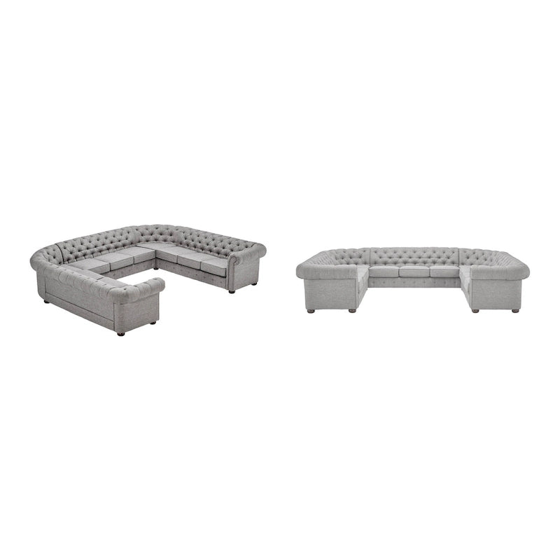 Danzig 11-Sitzer U-förmiges Chesterfield-Ecksofa