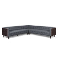 Clermont Mid-century Tufted Ecksofa von Christopher Knight Home – 114,00 L x 114,00 B x 30,75 H
