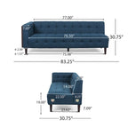 Clermont Mid-century Tufted Ecksofa von Christopher Knight Home – 114,00 L x 114,00 B x 30,75 H