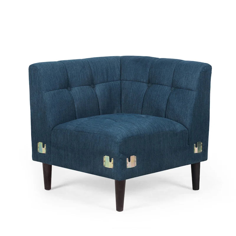 Clermont Mid-century Tufted Ecksofa von Christopher Knight Home – 114,00 L x 114,00 B x 30,75 H