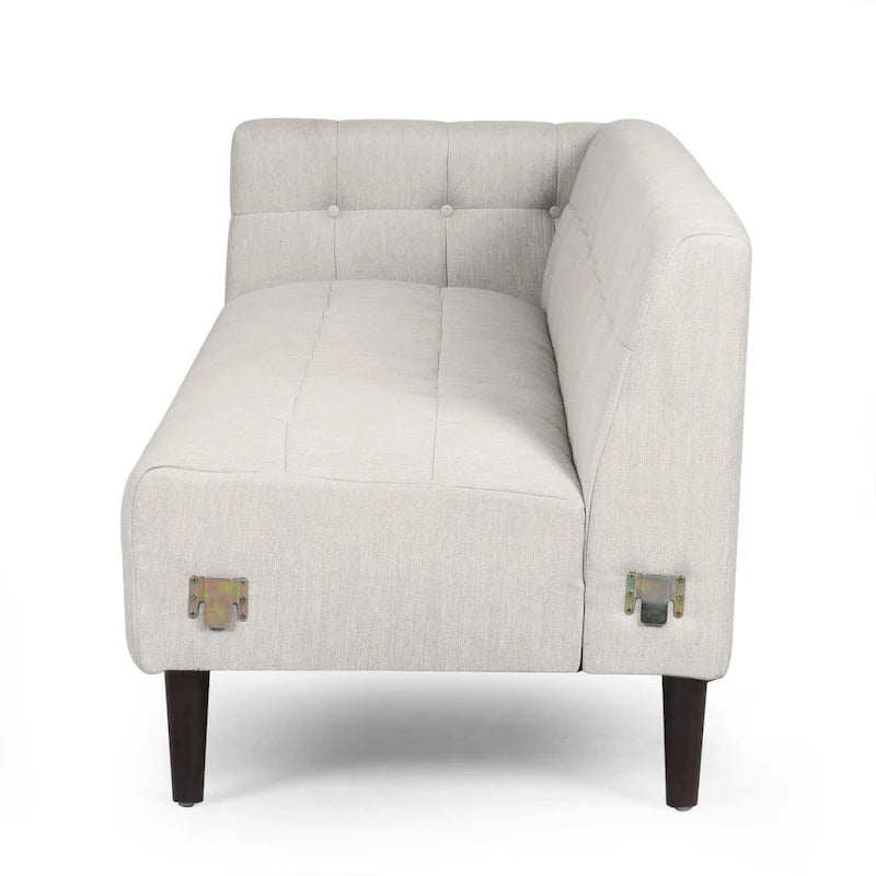Clermont Mid-century Tufted Ecksofa von Christopher Knight Home – 114,00 L x 114,00 B x 30,75 H
