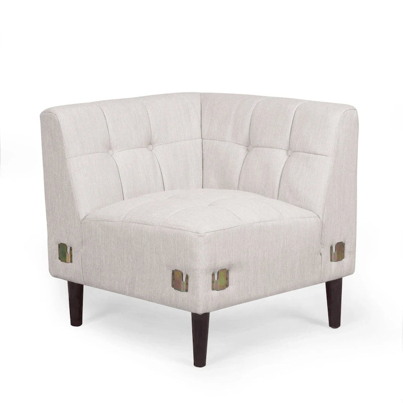 Clermont Mid-century Tufted Ecksofa von Christopher Knight Home – 114,00 L x 114,00 B x 30,75 H