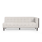 Clermont Mid-century Tufted Ecksofa von Christopher Knight Home – 114,00 L x 114,00 B x 30,75 H