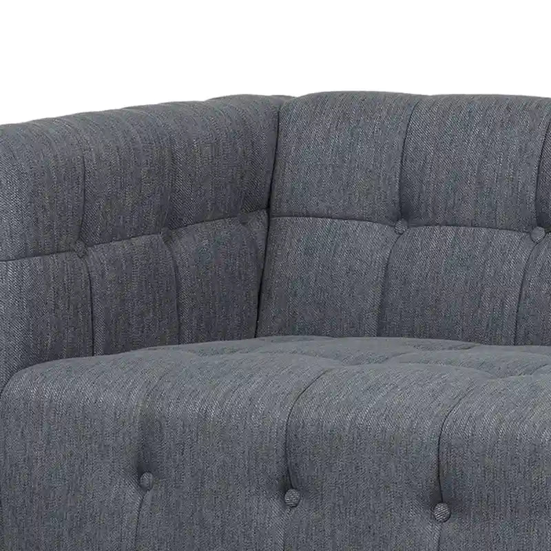 Clermont Mid-century Tufted Ecksofa von Christopher Knight Home – 114,00 L x 114,00 B x 30,75 H