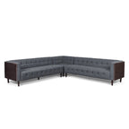 Clermont Mid-century Tufted Ecksofa von Christopher Knight Home – 114,00 L x 114,00 B x 30,75 H
