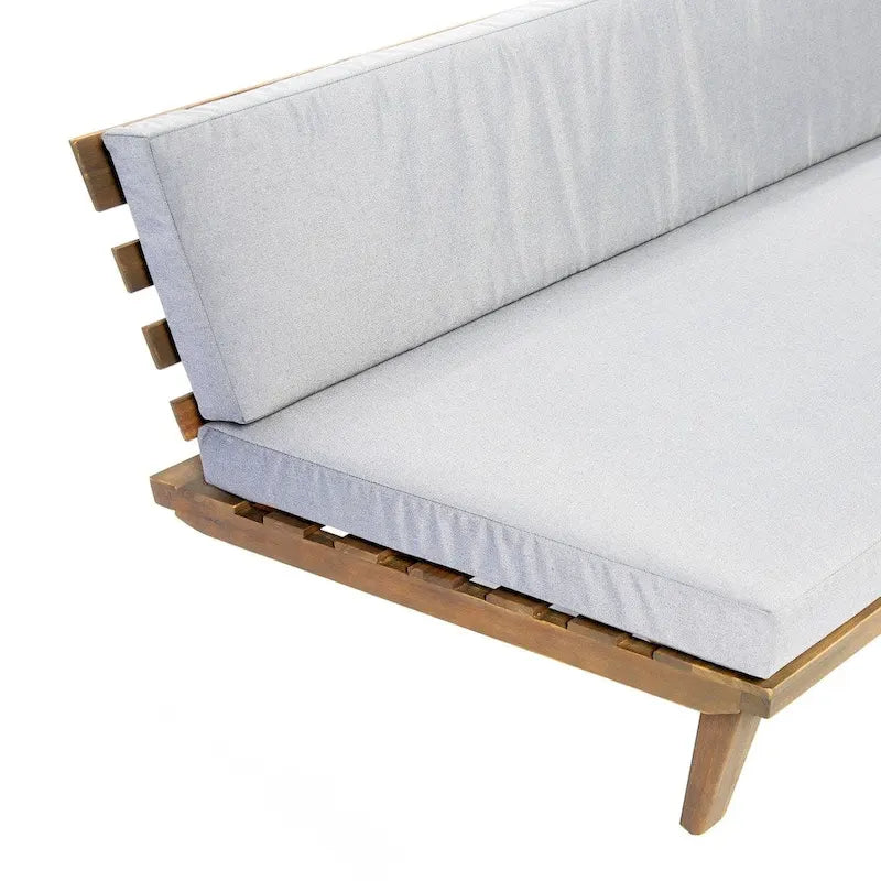 Eulah v-förmiges, minimalistisches 4-teiliges Sektionssofa aus Holz von Christopher Knight Home
